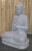  Product image 3 of the product “Seated Buddha, position Dharmachakra, 70 x 54 x 100 cm, riverstone grey ”